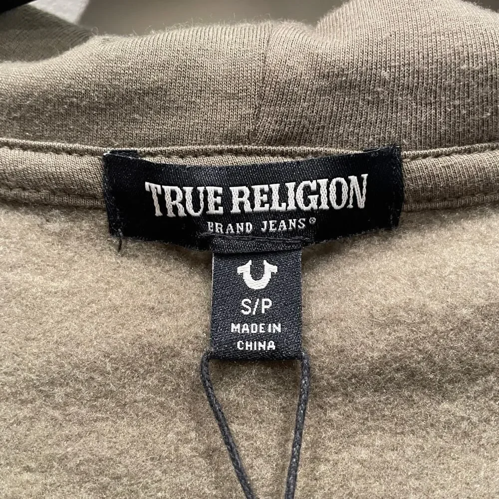 NWT True Religion Men’s City Buddha Zip Hoodie Kalamata - Size: Small